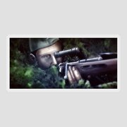 The Sniper - Art Sticker by Matthias Zegveld