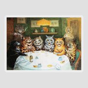 Cat Print Louis Wain Cats Vintage Art The After Dinner Speaker Fleece  Blanket by Kithara Studio - Pixels