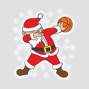 Christmas Basketball Ball Santa Hat Funny Sport Xmas Svg, Ba - Inspire  Uplift