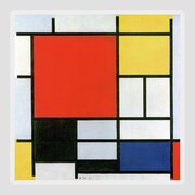 kanal Mod Kontrovers Composition with Large Red Plane, Yellow, Black, Grey and Blue, 1921 Tote  Bag by Piet Mondrian - Pixels