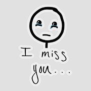I miss You Stickman sketch, Tears Crying Internet meme Happiness, Super Sad  Face, smiley, sadness Poster by Mounir Khalfouf - Fine Art America