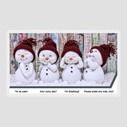 I'm So Cute Snowmen Sticker I'm So Cute Snowmen Sticker