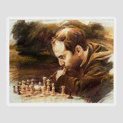 Russian Chess Grandmaster Mikhail Tal | Art Board Print