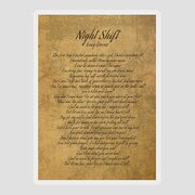 Night Shift by Lucy Dacus Vintage Song Lyrics on Parchment Greeting Card