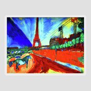 Pont de Passy and the Eiffel Tower Painting by Jon Baran - Fine Art America
