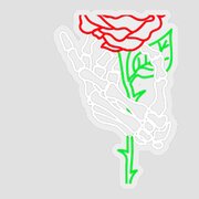 Skeleton Hand Holding Rose Tattoo Digital Art by Sayhaa Ellie - Pixels