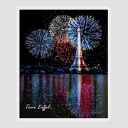 Tour Eiffel Fireworks Paris Sticker