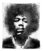 Jimi Hendrix sketch pen portrait Tapestry Jimi Hendrix sketch pen portrait Tapestry