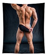 Muscular Man Pulling Down Underwear Show Stock Photo 1376318303