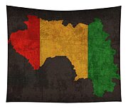 Modern Map - Guinea flag colored GN. Guinea detailed map with flag of  country. Painted in colors in the national flag. Map of Guinea with an  official flag. Illustration on white background