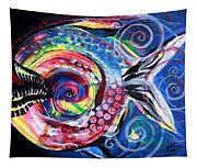 
Neon Piranha Tapestry