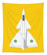 J37 Viggen Jet Aircraft - Yellow Tapestry J37 Viggen Jet Aircraft - Yellow Tapestry