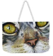 Stunning Cat Painting Weekender Tote Bag by Michelle Wrighton
