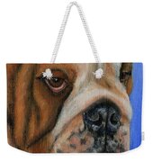 Beautiful Bulldog Oil Painting Weekender Tote Bag by Michelle Wrighton