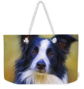 Beautiful Border Collie Portrait Weekender Tote Bag by Michelle Wrighton