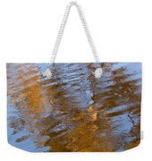 Gold And Blue Reflections Weekender Tote Bag by Michelle Wrighton