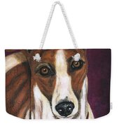 Royalty - Greyhound Painting Weekender Tote Bag by Michelle Wrighton