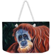 Wise One - Orangutan Wildlife Painting Weekender Tote Bag