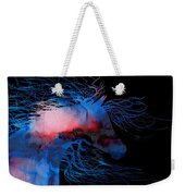 Abstract Wild Horse Red White And Blue Weekender Tote Bag by Michelle Wrighton
