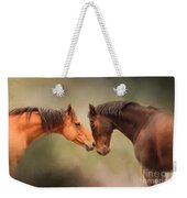 Best Friends - Two Horses Weekender Tote Bag by Michelle Wrighton