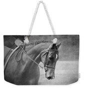 Black And White Horse Photography - Softly Weekender Tote Bag by Michelle Wrighton