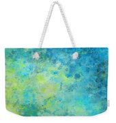 Blue Yellow Abstract Beach Fizz Weekender Tote Bag by Michelle Wrighton