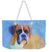 Boxer Blues Weekender Tote Bag by Michelle Wrighton