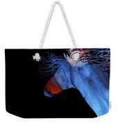 Colorful Abstract Wild Horse Silhouette - Red And Blue Weekender Tote Bag by Michelle Wrighton