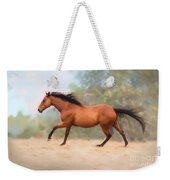 Galloping Thoroughbred Horse Weekender Tote Bag by Michelle Wrighton