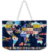 License Plate Map of the World Travel Recycled Vintage Art with Augustine  Quote Mixed Media by Design Turnpike - Fine Art America