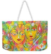 Radh Krishna Holi abstract II colorful vibrant Weekender Tote Bag Radh Krishna Holi abstract II colorful vibrant Weekender Tote Bag