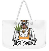 Cannabis design Just Smoke Tiger head Digital Art by Ari Shok - Pixels