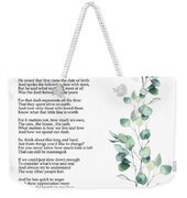 https://render.fineartamerica.com/images/rendered/small/flat/weekender-tote-bag/images/artworkimages/medium/3/the-dash-poetry-print-poem-by-linda-ellis-live-your-dash-funeral-reading-the-typography-tipi.jpg?transparent=0&targetx=0&targety=-233&imagewidth=779&imageheight=973&modelwidth=779&modelheight=506&backgroundcolor=C5C6C5&orientation=0&producttype=totebagweekender-24-16-white&imageid=33304297