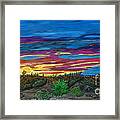 California Desert Sunset Framed Print