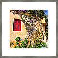 Decorated House With Plants Framed Print