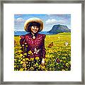 Jeju Island Girl Framed Print