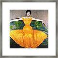 Lady In Yellow Dress Framed Print