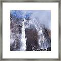 Panorama Of The Crest Of Angel Falls Canaima National Park Venezuela Framed Print