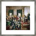 Signing Of The Constitution Of The United States Framed Print