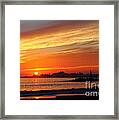 Sunset At Santa Cruz Harbor 1 Framed Print