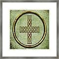 Watercolor Celtic Cross Celtic Symbol Framed Print