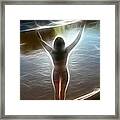 0885 Energy Work Abstract Nude In Nature Framed Print