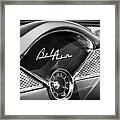 1955 Chevrolet Belair Dashboard Emblem Clock Framed Print