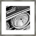 1967 Chevrolet Camaro Ss Head Light Emblem Framed Print