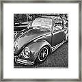 1971 Volkswagen Beetle Painted Bw Framed Print