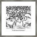1-800 Herd Of Elephants Framed Print
