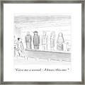 A Bartender Stands In Front Of A Police Lineup #1 Framed Print