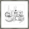 A Couple Is In Bed. The Husband Framed Print