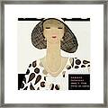 A Vintage Vogue Magazine Cover Of A Woman #1 Framed Print