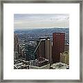 Aerial View Of Pittsburgh #1 Framed Print